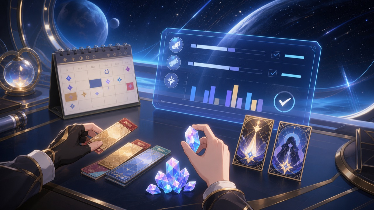 Honkai: Star Rail 4.3 Phase 2 Stellar Jade Budgetplanung mit Pull-Tickets, Lichtkegeln und Top-up Vorbereitung