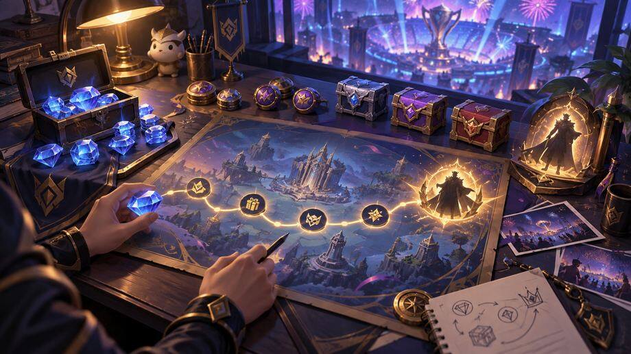 โต๊ะวางแผน Diamonds และโทเคนกิจกรรมครบรอบ Mobile Legends: Bang Bang พร้อมกล่องรางวัลและเป้าหมาย