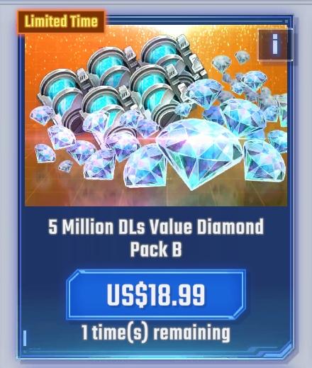 5 million DL Memorial Discount Diamond Package B