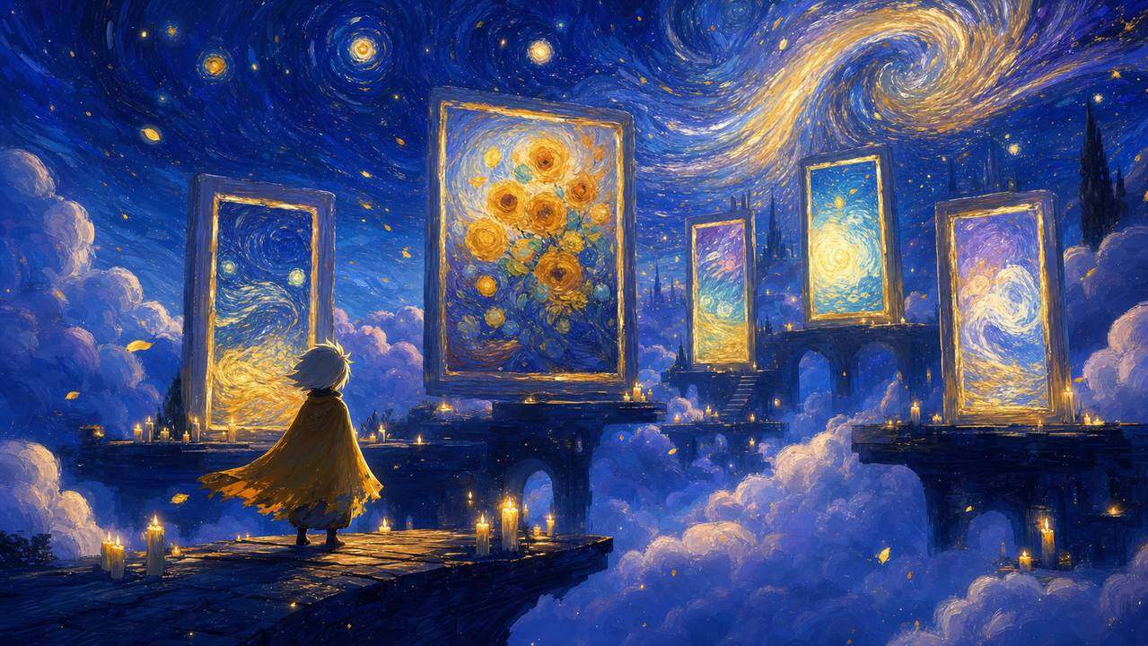 Aperçu Dear Van Gogh dans Sky: Children of the Light avec portails étoilés et bougies