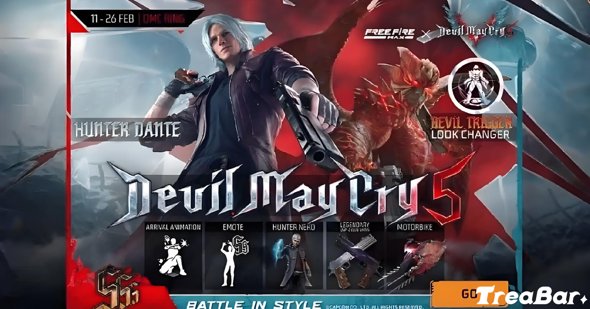 Free Fire DMC Ring Event Guide: Schaltet das Devil May Cry 5 Hunter Dante Pack und zeitlich begrenzte Belohnungen ganz einfach frei