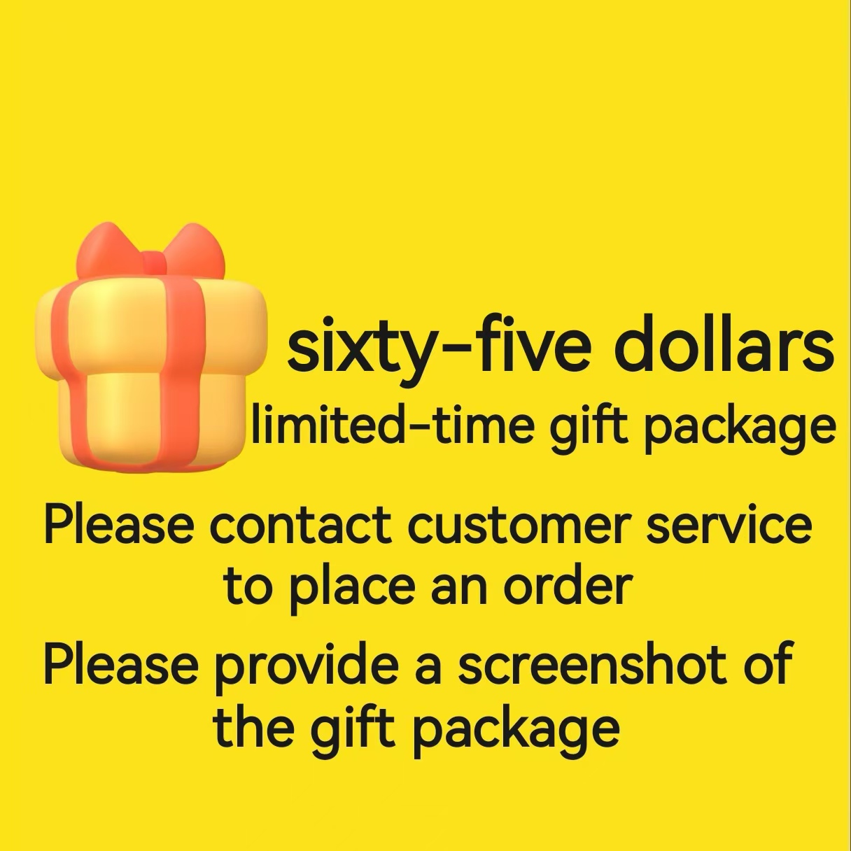 $65 limited-time gift package